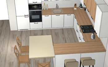 Modern Kitchen with Dining Area