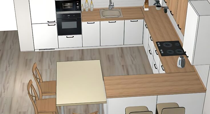 Modern Kitchen with Dining Area